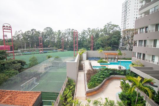 Terraço - Vista de kitnet/studio para alugar com 1 quarto, 22m² em Santo Amaro, São Paulo
