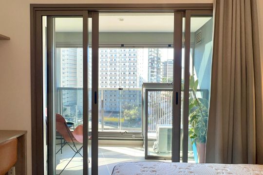 Varanda de kitnet/studio para alugar com 1 quarto, 25m² em Sumarezinho, São Paulo