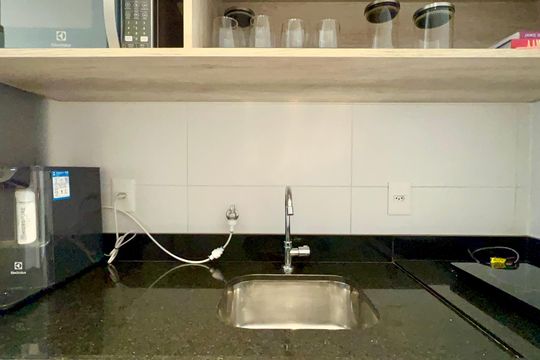 Cozinha de kitnet/studio para alugar com 1 quarto, 25m² em Sumarezinho, São Paulo