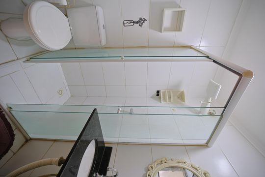 Banheiro de apartamento à venda com 1 quarto, 38m² em Vila Ré, São Paulo