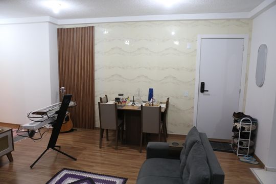 Sala de apartamento para alugar com 1 quarto, 48m² em Novo Riacho, Contagem