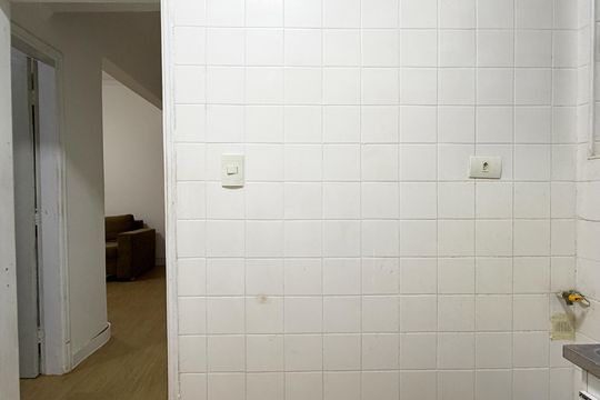 Cozinha de apartamento para alugar com 1 quarto, 40m² em Embaré, Santos