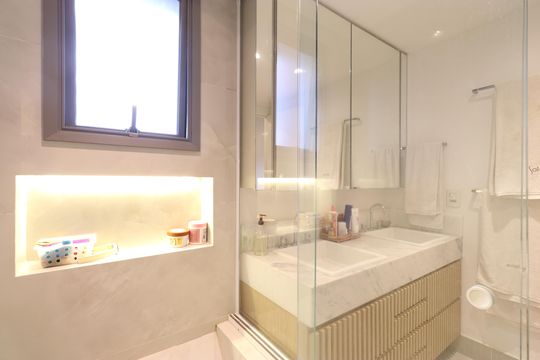 Banheiro da Suíte 3 de apartamento à venda com 3 quartos, 149m² em Vila Leopoldina, São Paulo