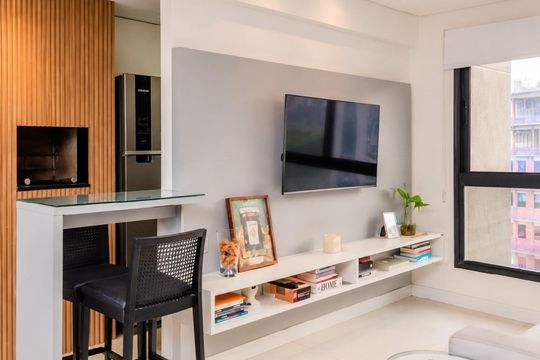 Sala de apartamento à venda com 2 quartos, 58m² em Jardim do Salso, Porto Alegre