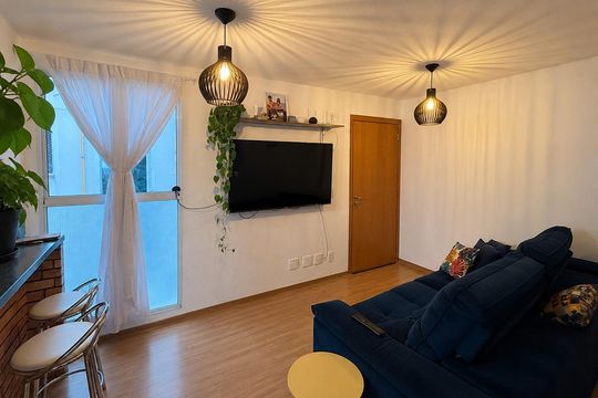Sala de apartamento para alugar com 2 quartos, 49m² em Cecília, Viamão