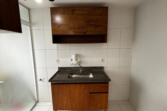 Cozinha de apartamento para alugar com 2 quartos, 44m² em Parque Sao Vicente, Santo André