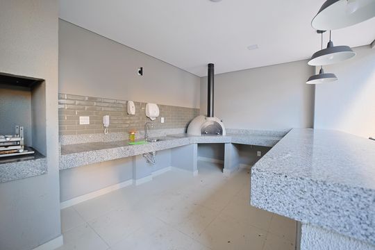 Área comum - Churrasqueira de apartamento para alugar com 1 quarto, 28m² em Vila Guilhermina, São Paulo