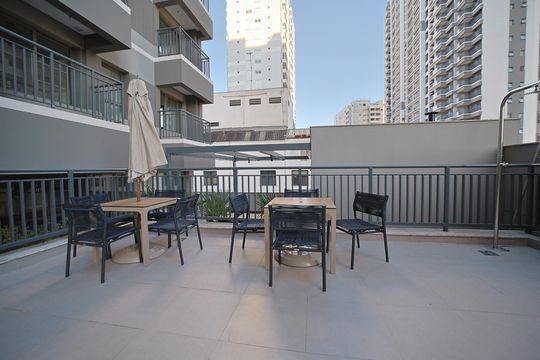 Área comum - Piscina de apartamento para alugar com 1 quarto, 28m² em Vila Guilhermina, São Paulo