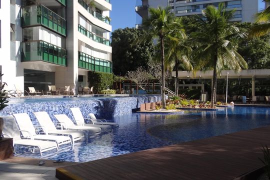 Área comum - Piscina de apartamento para alugar com 3 quartos, 256m² em Barra da Tijuca, Rio de Janeiro