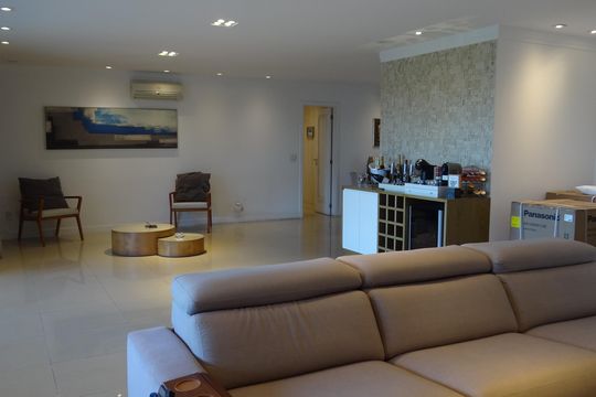 Sala de apartamento para alugar com 3 quartos, 256m² em Barra da Tijuca, Rio de Janeiro