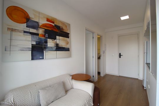 Sala/Cozinha de apartamento para alugar com 1 quarto, 30m² em Moema, São Paulo
