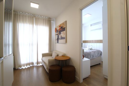 Sala/Cozinha de apartamento para alugar com 1 quarto, 30m² em Moema, São Paulo