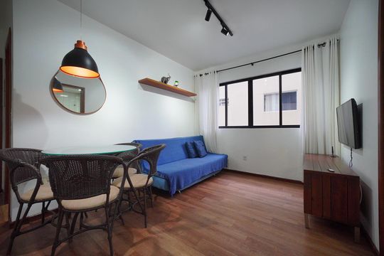 Sala de apartamento para alugar com 1 quarto, 40m² em Balneario, Florianópolis