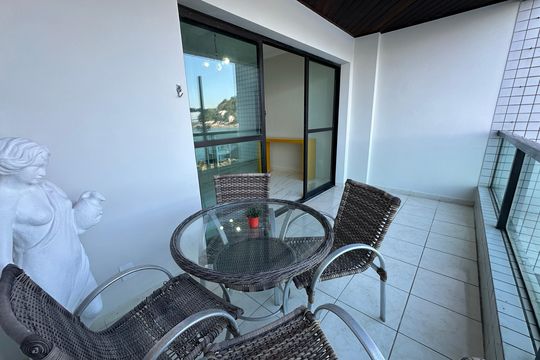 Varanda da Sala de apartamento para alugar com 3 quartos, 144m² em Itararé, São Vicente