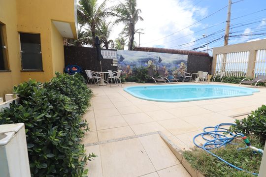 Área comum - Piscina de apartamento para alugar com 3 quartos, 80m² em Praia do Flamengo, Salvador