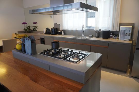 Cozinha de casa de condomínio para alugar com 2 quartos, 345m² em Residencial Morada dos Lagos, Barueri