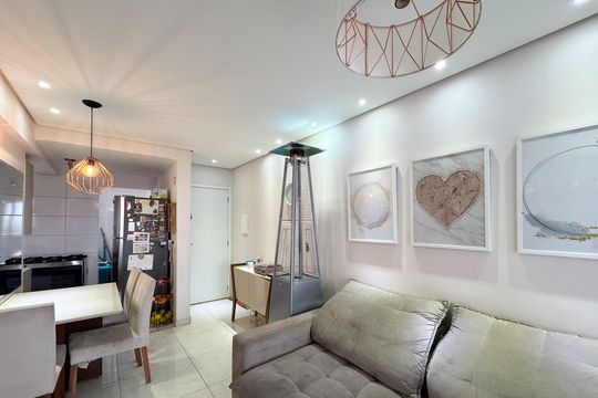 Sala de apartamento à venda com 2 quartos, 65m² em Baeta Neves, São Bernardo do Campo