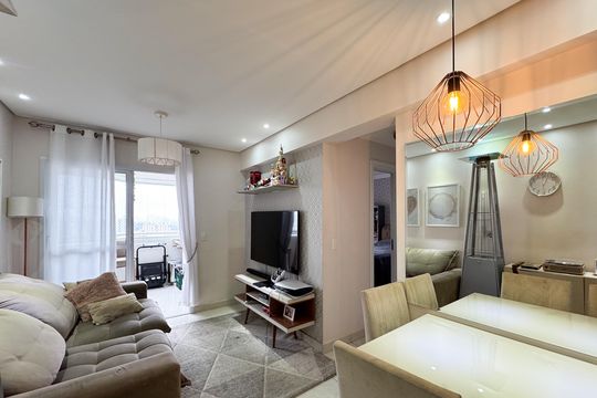 Sala de apartamento à venda com 2 quartos, 65m² em Baeta Neves, São Bernardo do Campo