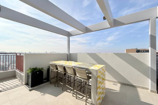 Terraço Salão de Jogos de apartamento à venda com 2 quartos, 39m² em Brooklin, São Paulo