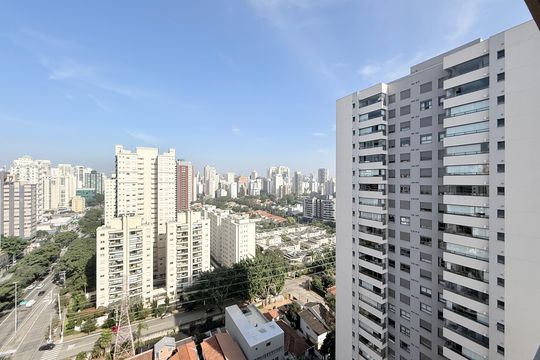Vista  de apartamento à venda com 1 quarto, 34m² em Brooklin, São Paulo