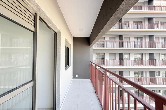 Sacada de apartamento à venda com 1 quarto, 34m² em Brooklin, São Paulo