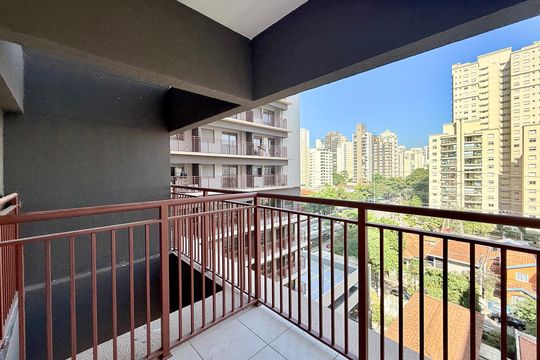 Sacada de apartamento à venda com 2 quartos, 40m² em Brooklin, São Paulo