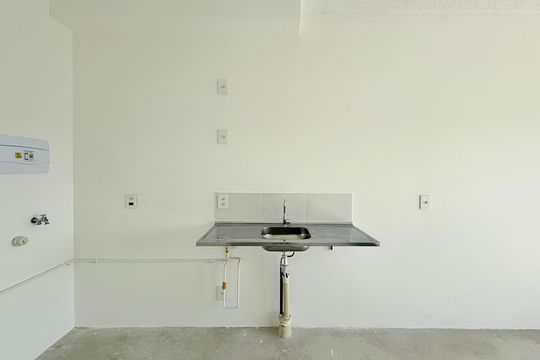 Cozinha de apartamento à venda com 1 quarto, 34m² em Brooklin, São Paulo