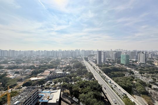 Vista  de apartamento à venda com 1 quarto, 34m² em Brooklin, São Paulo