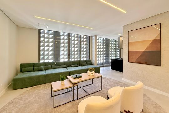 Salão de Festas  de apartamento à venda com 1 quarto, 34m² em Brooklin, São Paulo