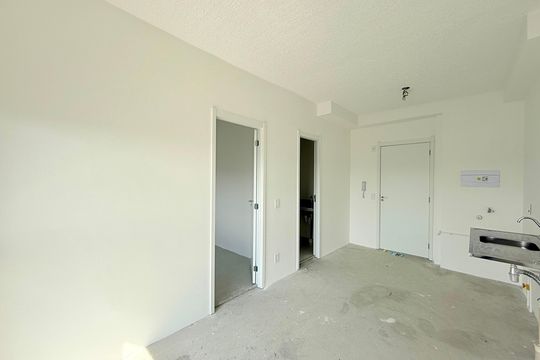 Sala de apartamento à venda com 1 quarto, 34m² em Brooklin, São Paulo