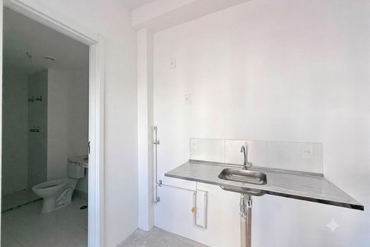 Cozinha de apartamento à venda com 2 quartos, 39m² em Brooklin, São Paulo