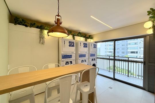 Lavanderia  de apartamento à venda com 1 quarto, 34m² em Brooklin, São Paulo