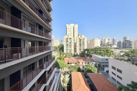 Vista  de apartamento à venda com 1 quarto, 34m² em Brooklin, São Paulo