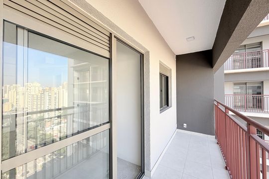 Sacada  de apartamento à venda com 1 quarto, 34m² em Brooklin, São Paulo