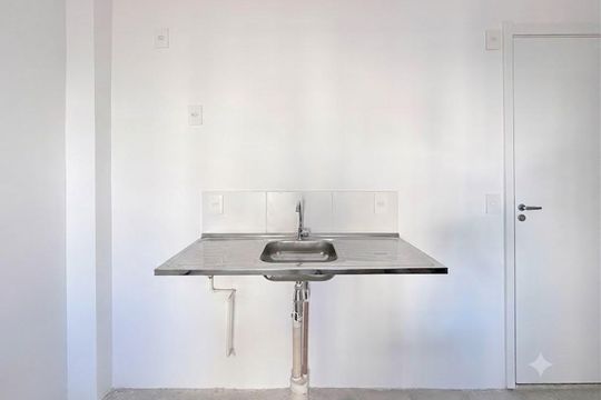 Cozinha de apartamento à venda com 2 quartos, 34m² em Brooklin, São Paulo