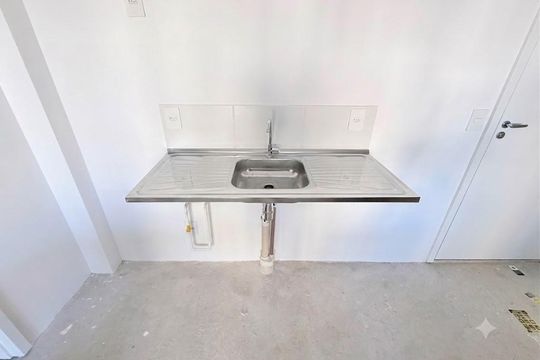 Cozinha de apartamento à venda com 2 quartos, 39m² em Brooklin, São Paulo