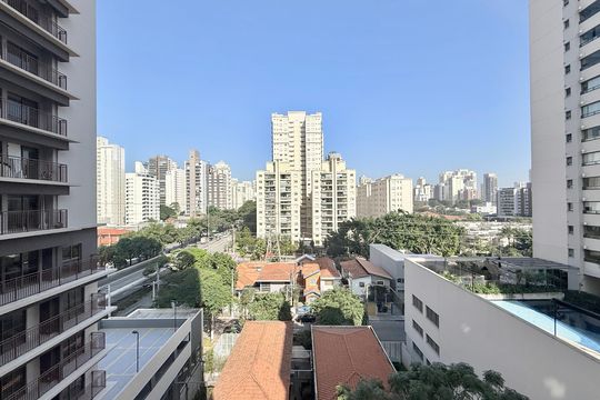 Vista de apartamento à venda com 2 quartos, 42m² em Brooklin, São Paulo