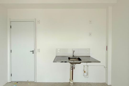 Cozinha  de apartamento à venda com 1 quarto, 42m² em Brooklin, São Paulo