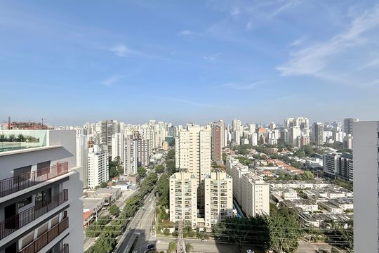 Vista Churrasqueira de apartamento à venda com 2 quartos, 39m² em Brooklin, São Paulo