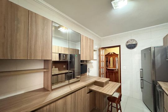 Cozinha de apartamento à venda com 3 quartos, 106m² em Jardim do Mar, São Bernardo do Campo