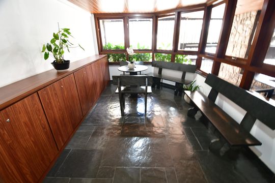 Hall social de apartamento para alugar com 1 quarto, 50m² em Botafogo, Campinas
