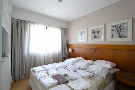 Quarto Suíte de apartamento para alugar com 1 quarto, 26m² em Indianópolis, São Paulo