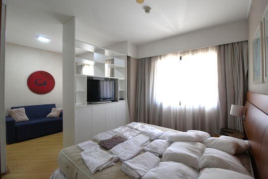 Quarto Suíte de apartamento para alugar com 1 quarto, 26m² em Indianópolis, São Paulo