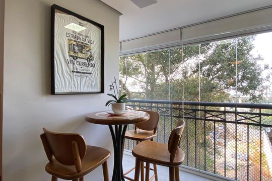 Varanda da sala de apartamento à venda com 3 quartos, 82m² em Jaguaré, Osasco