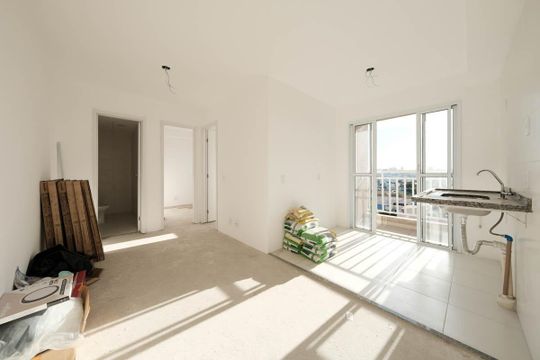 Sala/Cozinha de apartamento à venda com 2 quartos, 36m² em Vila Ré, São Paulo
