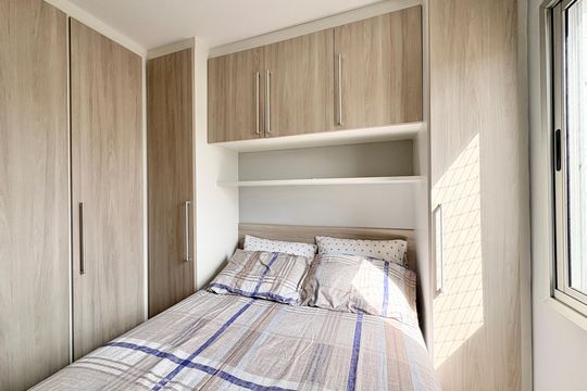 Quarto 2 de apartamento para alugar com 2 quartos, 44m² em Vila Cruz das Almas, São Paulo