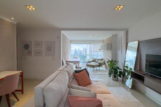 Sala de apartamento para alugar com 2 quartos, 72m² em Campo Belo, São Paulo