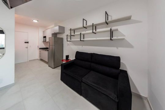 Sala / Quarto de apartamento à venda com 1 quarto, 27m² em Vila Olímpia, São Paulo