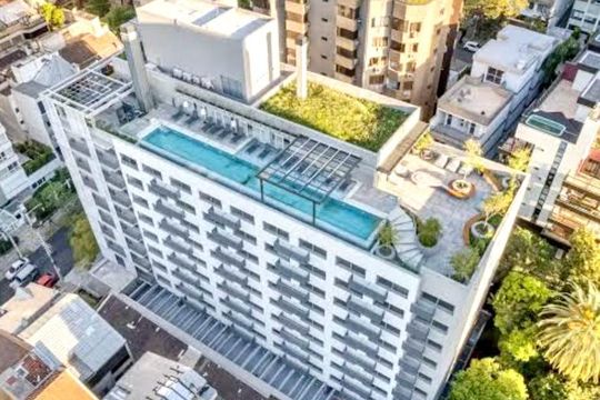Área comum de kitnet/studio para alugar com 1 quarto, 46m² em Auxiliadora, Porto Alegre