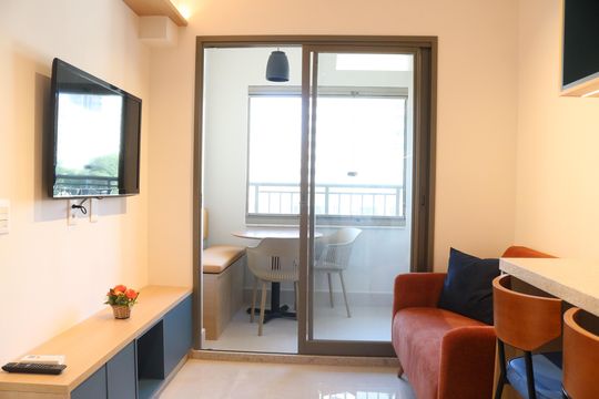 Sala de apartamento para alugar com 1 quarto, 30m² em Pompeia, São Paulo